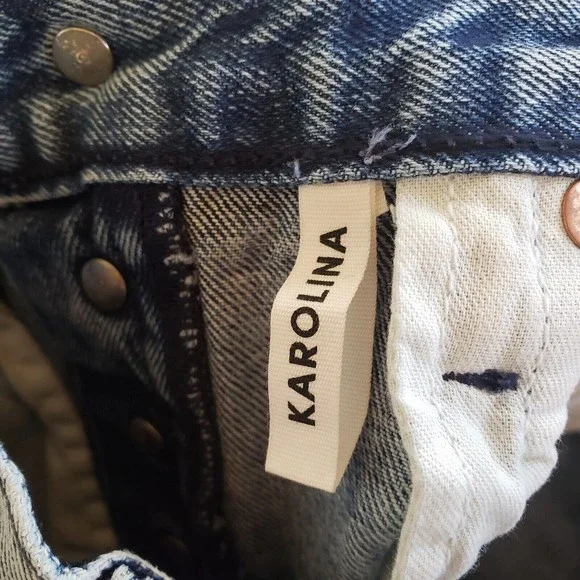 GRLFRND Karolina High Waist Tapered Leg Jean Women’s Size 25 In After The Storm. - Picture 9 of 11